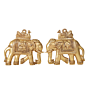 Brass Elephant Pair Wall Hanging Vastu Decorative Wall Art BH11957