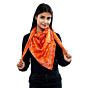Eri Silk Printed Scarf | Orange | 1.1 meter