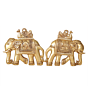 Brass Elephant Pair Wall Hanging Vastu Decorative Wall Art BH11957