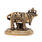 Brass Cow & Calf Idol Statue for Home Temple & Decor, BH11978