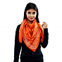 Eri Silk Printed Scarf | Orange | 1.1 meter