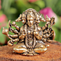 Brass Panchmukhi Hanuman Idol Five Face Hanuman Murti for Pooja BH12026