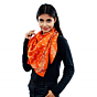 Eri Silk Printed Scarf | Orange | 1.1 meter