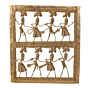 Brass Bastar Art Frame Wall Hanging Traditional Tribal Dhokra Brass Wall Decor for Home & Office BH11940