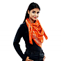 Eri Silk Printed Scarf | Orange | 1.1 meter