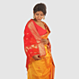 Sunlit Elegance Maheshwari Handloom Saree Golden Yellow