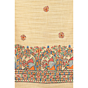 AWWRAT Madhubani  Hand Painted Womens Dupatta 