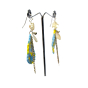 Crochet Shell Dangler Earrings | Blue