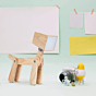 Handmade Wooden Dog-Shaped Study Lamp Table | 33x8x28 cm