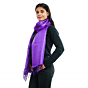 Pure Handloom Tasar Silk Dyed Stole | Purple