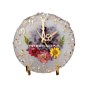 Handcrafted Raisin Table Clock | Real Daisy Flowers & Golden Metal Stand