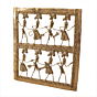 Brass Bastar Art Frame Wall Hanging Traditional Tribal Dhokra Brass Wall Decor for Home & Office BH11940