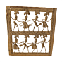 Brass Bastar Art Frame Wall Hanging Traditional Tribal Dhokra Brass Wall Decor for Home & Office BH11940