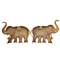 Large Brass Elephant Pair Wall Hanging BH11927