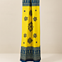 Yellow Dupatta with Green Applique Work | Ethnic Casual Stole