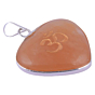 Coral Orange Aventurine Heart Pendant for Reiki Healing