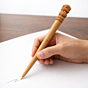 Santarms wooden pen, lion top pen, handcrafted wooden pen, premium writing instrument, 8 inch wooden pen, refillable wooden pen, ergonomic wooden pen, corporate gift pen, traditional desk accessory, carved animal pen