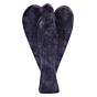 Handcarved Larvikite Stone Angel Figurine