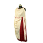 Authentic Kotpad Tribal Cotton Saree | Natural Aal Dyed | Off-White & Maroon Handloom Saree | Handwoven by Koraput Artisans