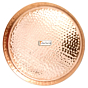 Prisha India Craft Pure Copper Hammered Dinner Set Thali Plate Set of 2