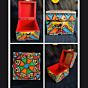 fish flower painting jewellery box