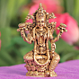 Mini Brass Goddess Lakshmi Statue for Home Temple, Office Desk, Gift & Diwali Decoration BH12016