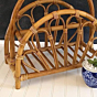 Stylish Rattan Cane Magazine Holder |Natural Finish | 43 x 22 x 42 cm