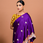 Namra Handwoven Banarasi Silk Saree in Royal Purple