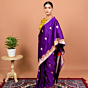 Namra Handwoven Banarasi Silk Saree in Royal Purple