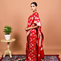 Handwoven Banarasi Silk Meenakari Jaal Regal Red Saree
