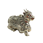 Brass Nandi Idol | Nandi Bull Statue for Home Temple & Shiv Pooja, BH11360