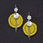Crochet Shell Dangler Earrings | Yellow