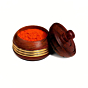 Santarms Handmade Wooden Kumkum Box with Lid Traditional Sindoor Dani for Women Decorative Round Sindur Bharni Dibbi Dabbi  pack of 1