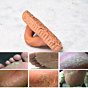 terracotta foot scrubber, cracked heels remover, clay pedicure tool, natural callus remover, handmade foot care, eco-friendly heel cleaner, soft smooth feet, foot exfoliator, Mel Khora foot scrubber