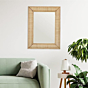 Handcrafted Rattan Rectangle Wall Mirror