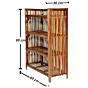 manufactree bamboo rack 4-teir ,self mounted for shoes and books storage