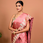 Sitara Luminous Pink Handwoven Banarasi Silk Saree