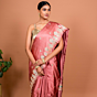 Sitara Luminous Pink Handwoven Banarasi Silk Saree