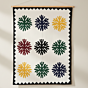 White Tapestry with Colorful Applique Designs | Decorative Wall Hanging