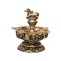 Brass Nandi Diya Nandi Bull Brass Oil Lamp for Home Temple, Puja & Shiv Worship Decor BH11970