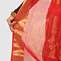 Royal Crimson Maheshwari Silk Cotton Handloom Saree with Antique Gold Zari