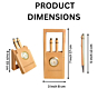 Handmade Wooden Pen Stand with Clock | 8x3x13 cm