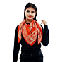 Eri Silk Printed Scarf | Red | 1.1 meter