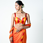 Madhuri Orange Banarasi Saree for Women