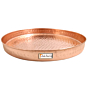Prisha India Craft Pure Copper Hammered Dinner Set Thali Plate Set of 2