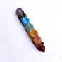 Seven Chakra Healing Stick with Natural Crystal Carving