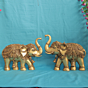 Large Brass Elephant Pair Wall Hanging BH11927
