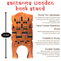 Wooden Book Stand | Holy Book Holder | 10 Inches | Santarms