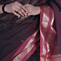 Premium Handloom Maroon Green Saree with Gold Finish