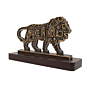 White Metal Lion Big Showpiece Decorative Lion Statue for Home Decor, Office & Gift, BH12330